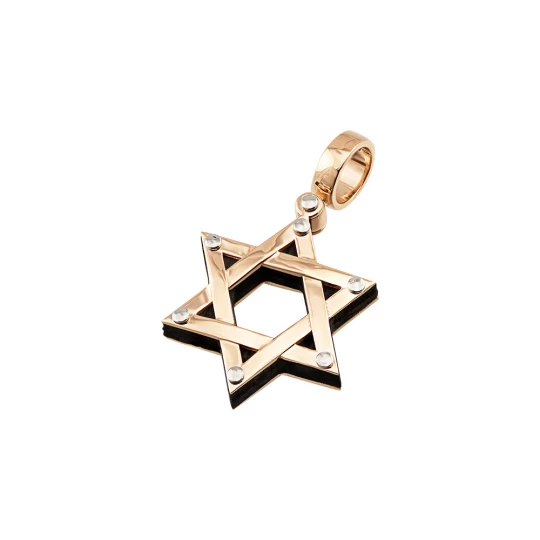 &quot;Star of David&quot; pendant on wooden base