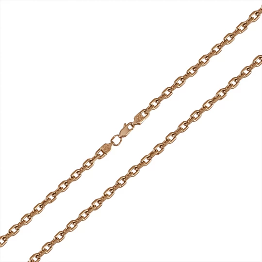 Anchor chain with initials in red gold