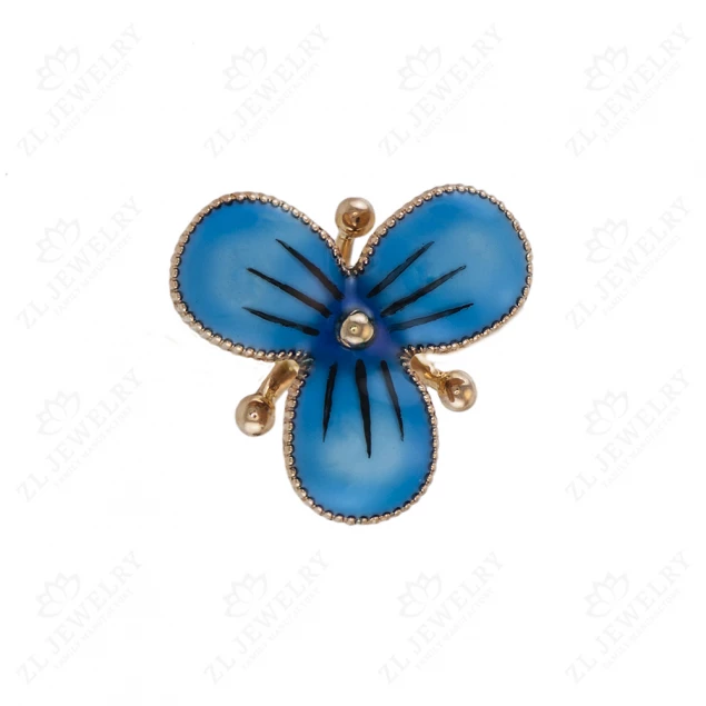 Ring &quot;Forget-me-not&quot; with enamel Photo-5