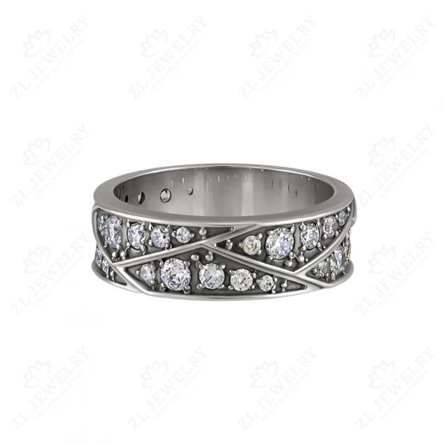 Wedding ring "Dance of figures"