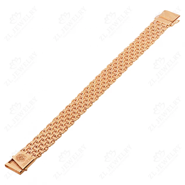 &quot;Flat Anchor&quot; bracelet in red gold Photo-2