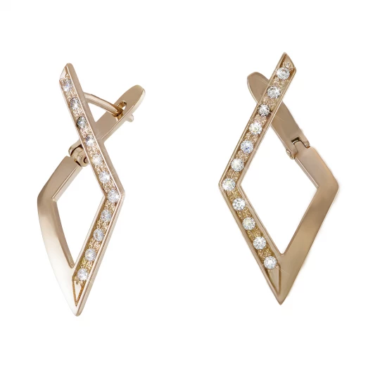 Earrings "Diamonds" with stones