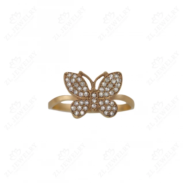 Ring &quot;Butterfly&quot; with a scattering of stones