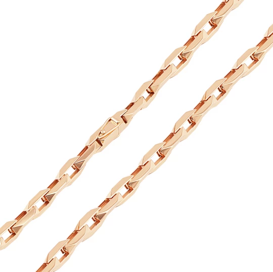 &quot;New Anchor&quot; chain in red gold with box lock