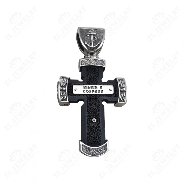 &quot;Guardians&quot; cross in white gold Photo-1