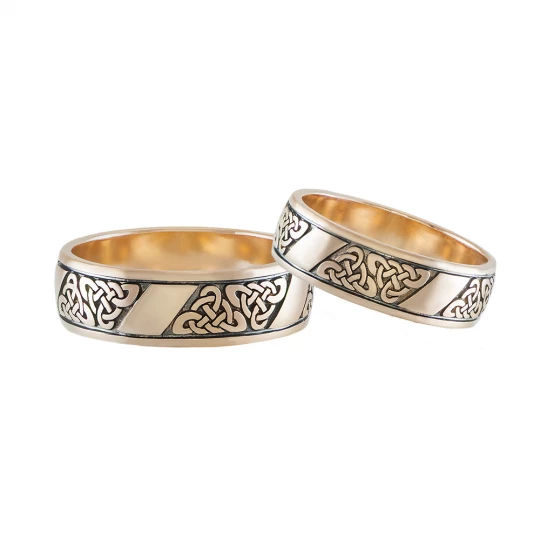 Wedding rings &quot;Trikvetr&quot; with enamel