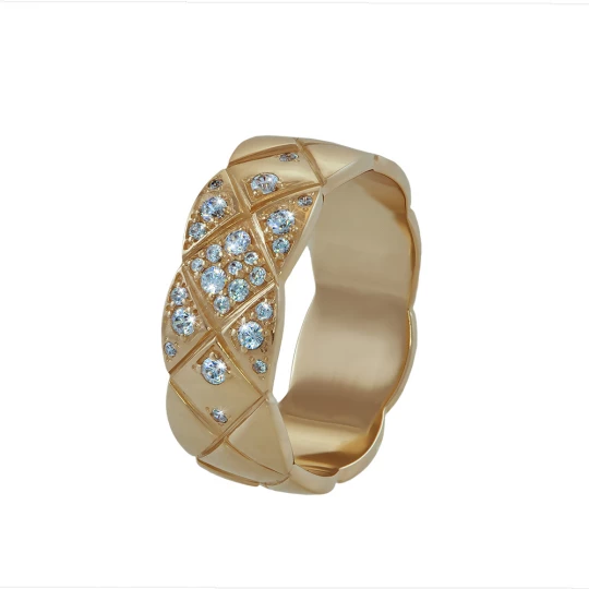 Ring &quot;Buffs&quot; with cubic zirkonia