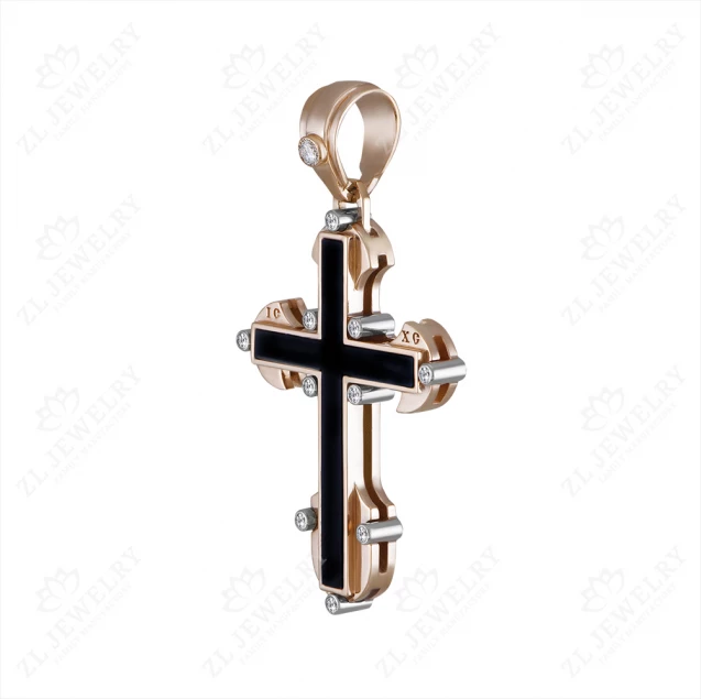 Cross with black enamel Photo-4