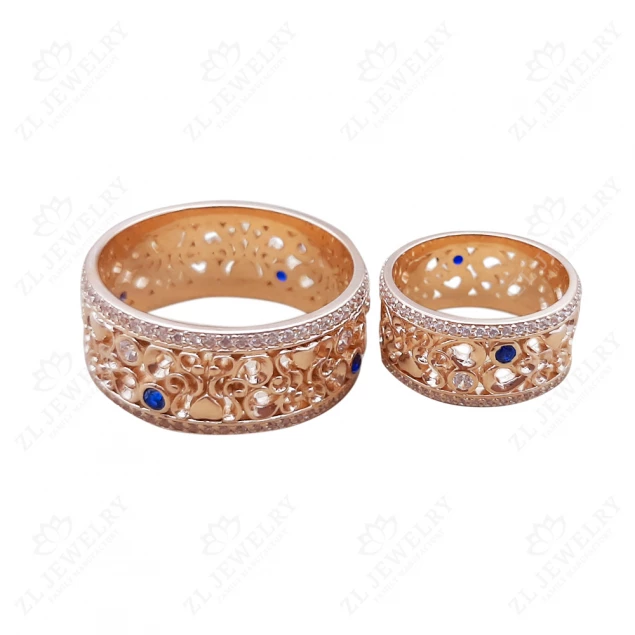 Wedding ring &quot;Wonderful patterns&quot; in red gold Photo-2