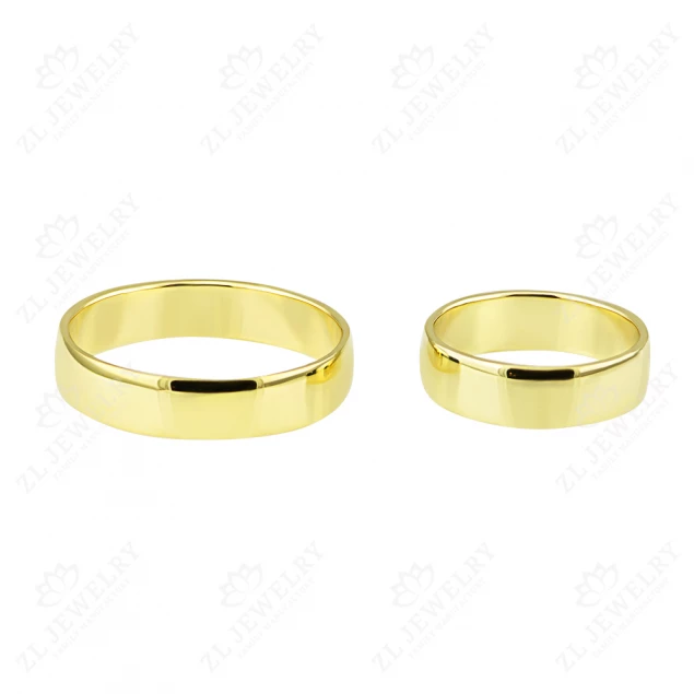 Wedding ring "Comfort" in lemon gold Photo-3