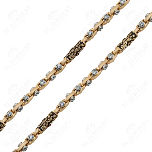 Chain &quot;Basilisk&quot; with stones Photo-1