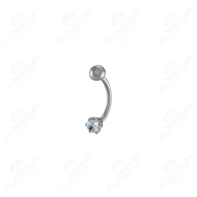 Navel piercing "Gentle Bud" with a diamond