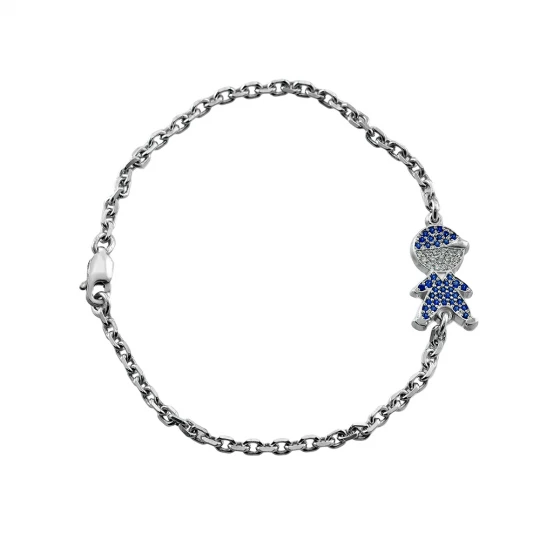 Bracelet &quot;Boy&quot; with blue stones