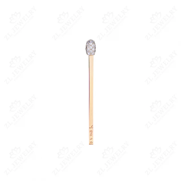 &quot;Matchstick&quot; pendant set with diamonds