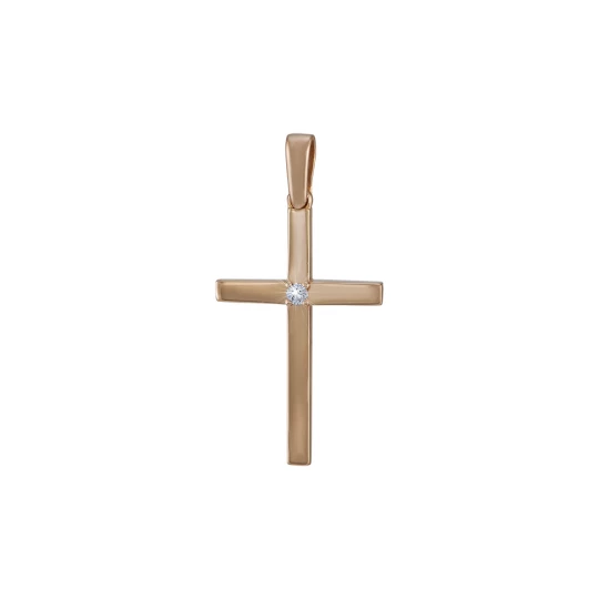 Крест ровный с камнем
