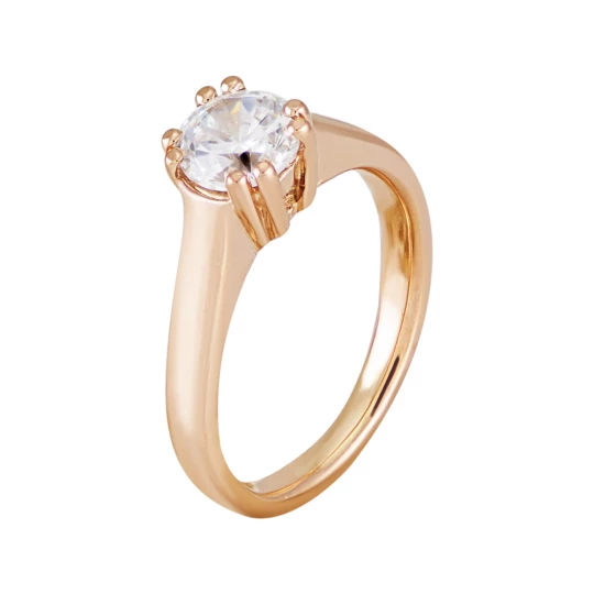 Engagement ring &quot;Glitter&quot; in red gold