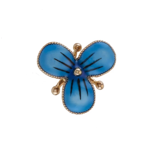 Ring &quot;Forget-me-not&quot; with enamel