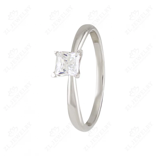 Engagement ring &quot;Princess&quot; in white gold