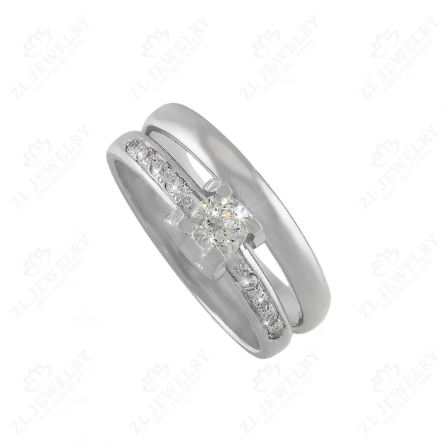 Ring &quot;Snow Tale&quot; with diamonds Photo-1