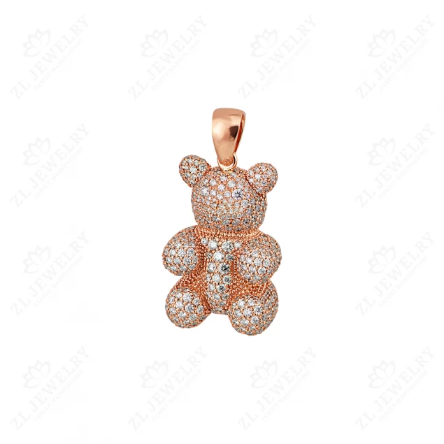 Pendant "Bear" with diamonds Photo-1