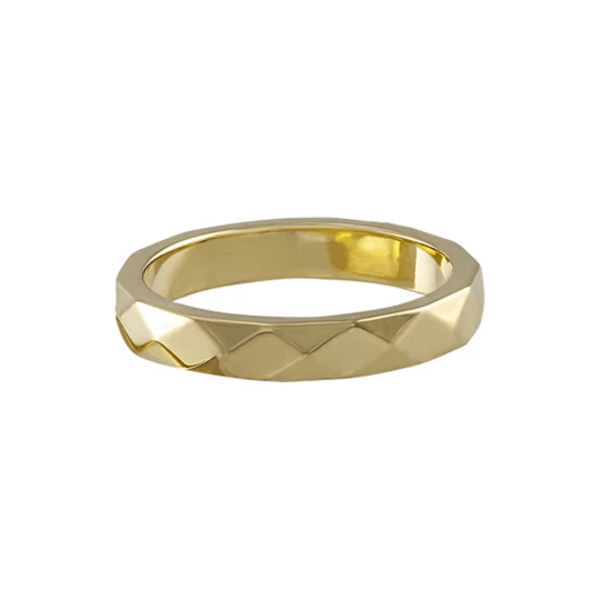 Wedding ring &quot;Delicate edges&quot; with a smooth surface