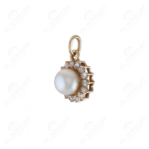 Pendant "Sun" with pearls Photo-1