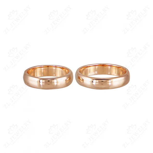 Wedding ring "Classic" in red gold Photo-1