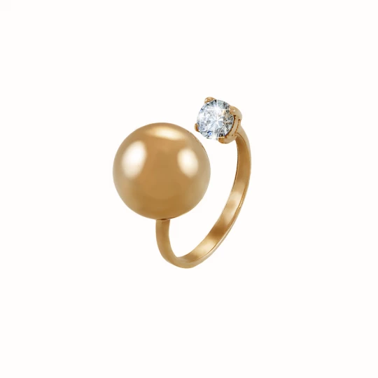 Ring &quot;Ball&quot; with a diamond