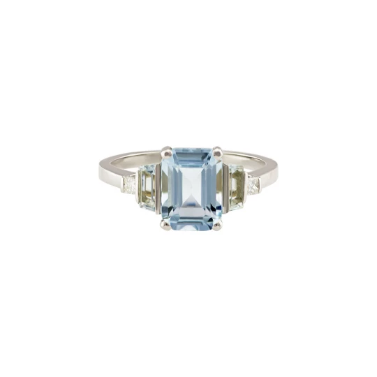 Aquamarine engagement ring