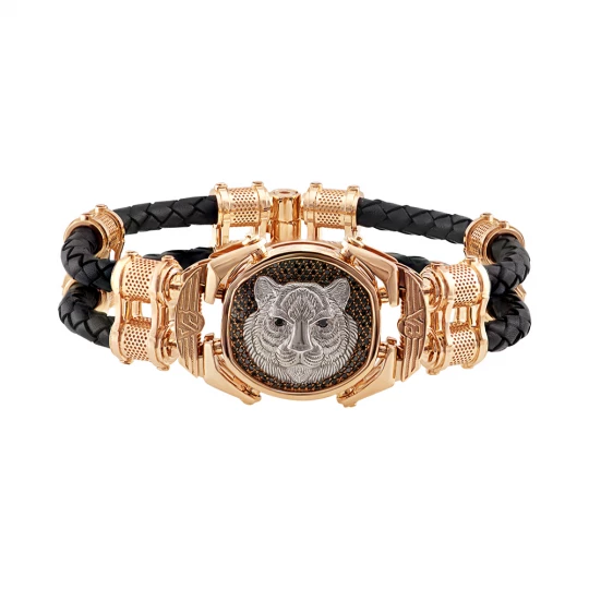 Bracelet "Tiger" on leather