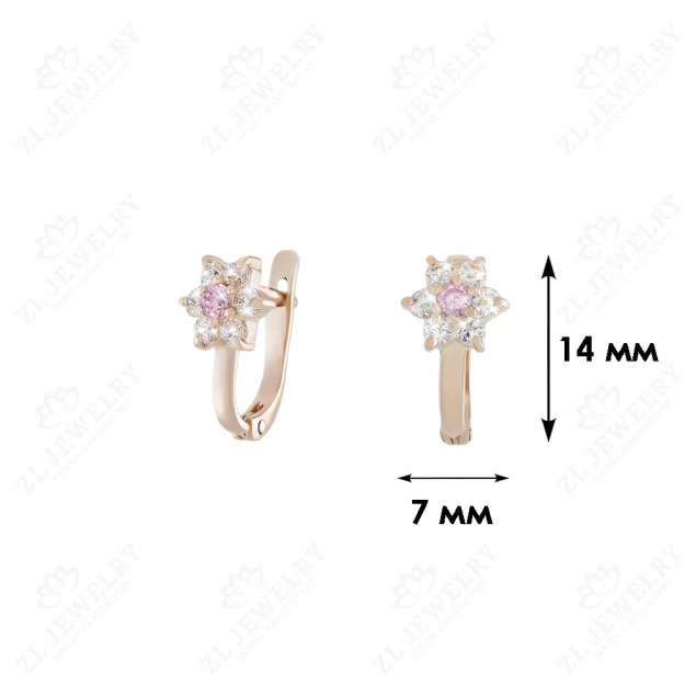 Earrings "Flower on a leg" Photo-1