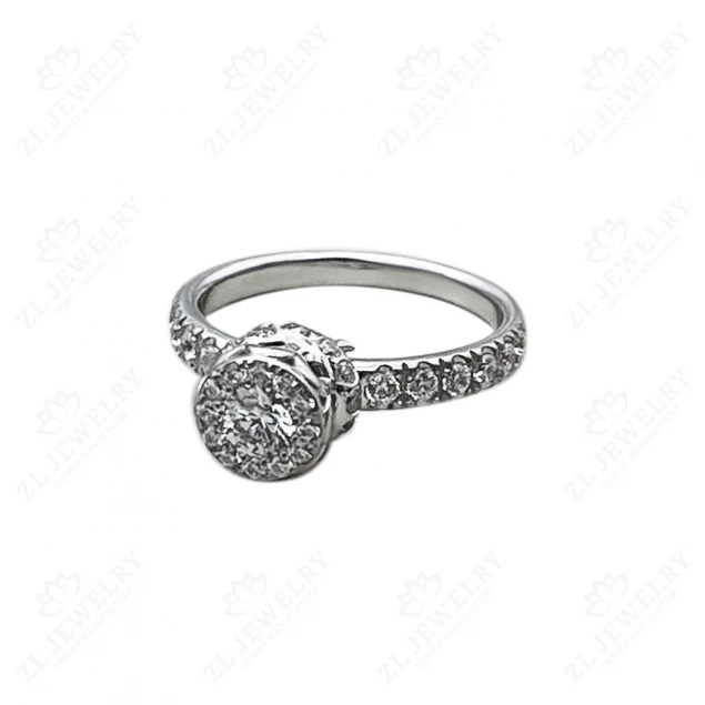 &quot;Diva&quot; engagement ring in white gold Photo-1