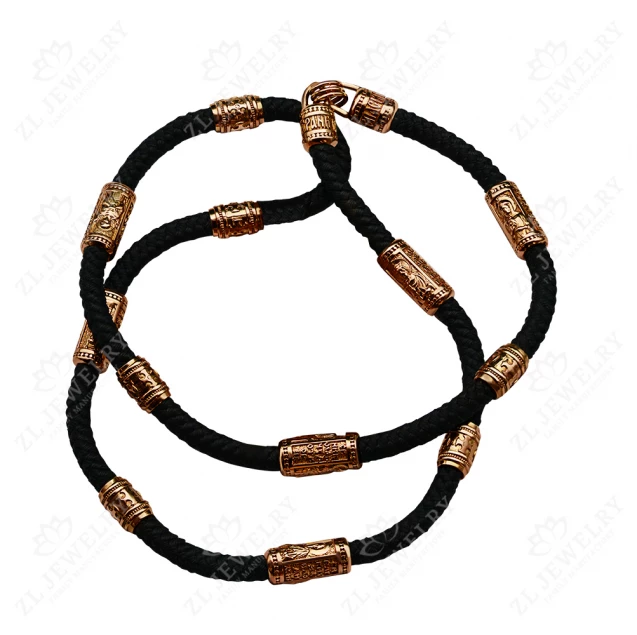 Rope with the faces of saints in red gold