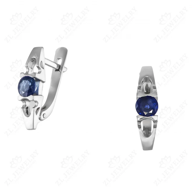 Earrings "Stylish classic" with sapphires
