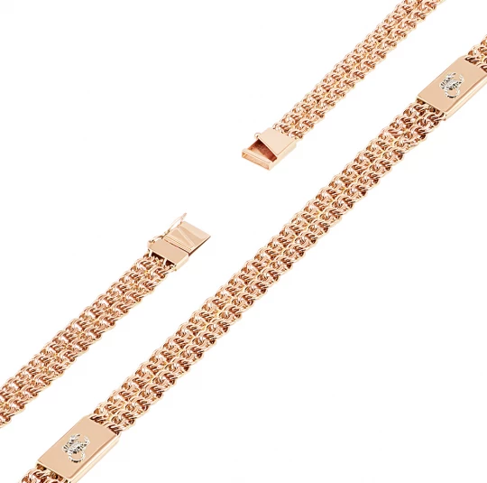 Chain  &quot;Double Bismarck&quot; with scorpion inlays