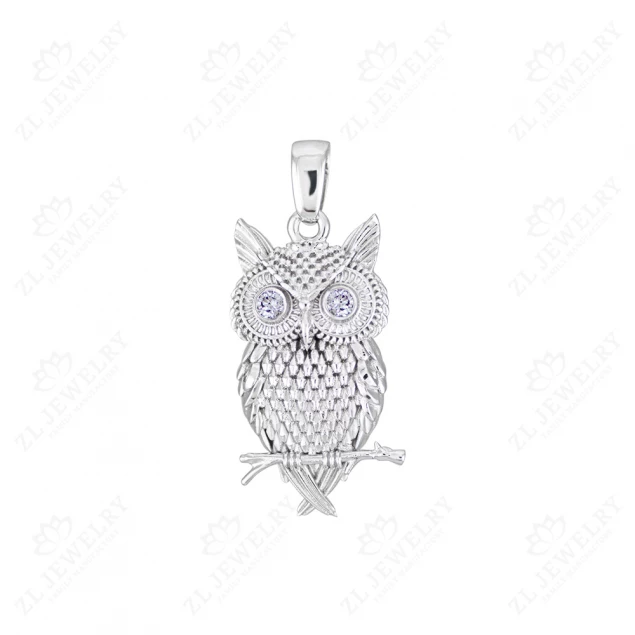 &quot;Owl&quot; pendant in white gold