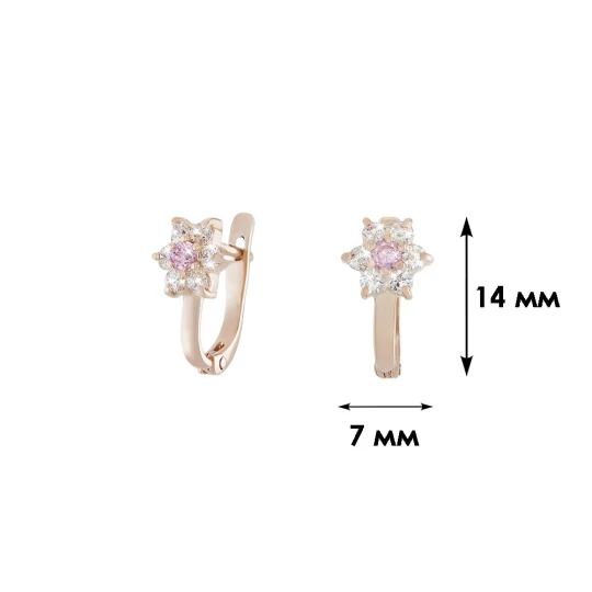 Earrings "Flower on a leg"