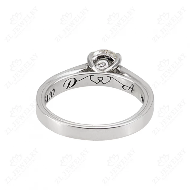 &quot;Confession&quot; engagement ring in white gold Photo-3