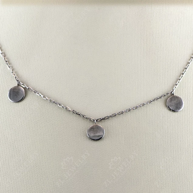 Necklace "Coins" in white gold Photo-1