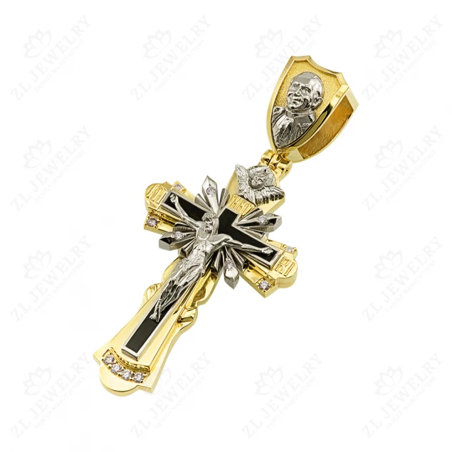 "Rays" cross in lemon gold Photo-2