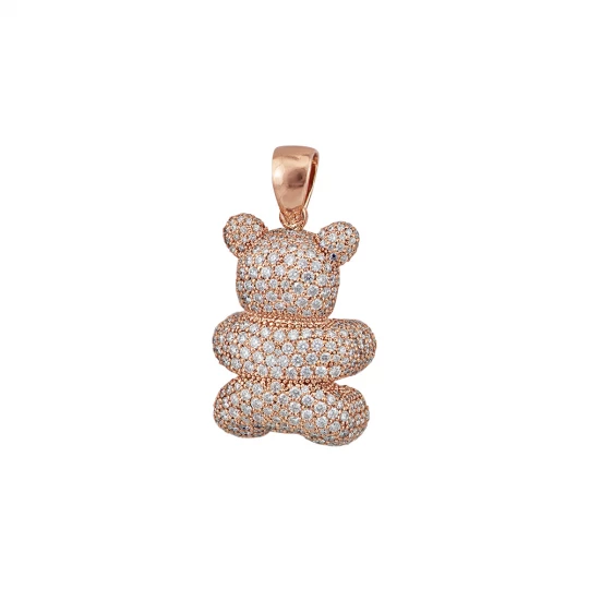Pendant "Bear" with diamonds