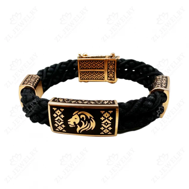 Bracelet &quot;Lion&quot; on a rope