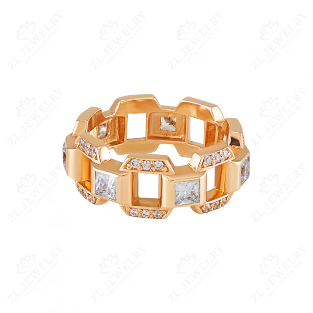 Ring "Satellite" in red gold