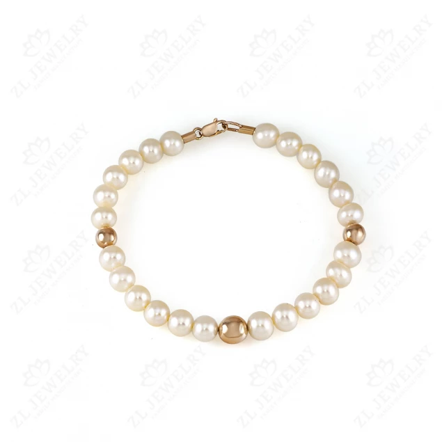 Bracelet "Pink cloud" with pearls