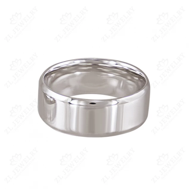 Wedding ring "Classic" in white gold (wide)