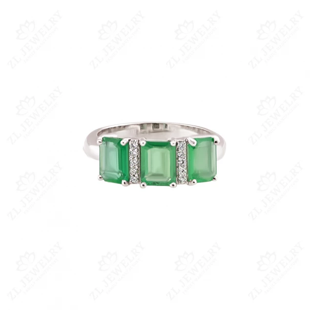 Engagement ring &quot;Emerald classic&quot; Photo-2