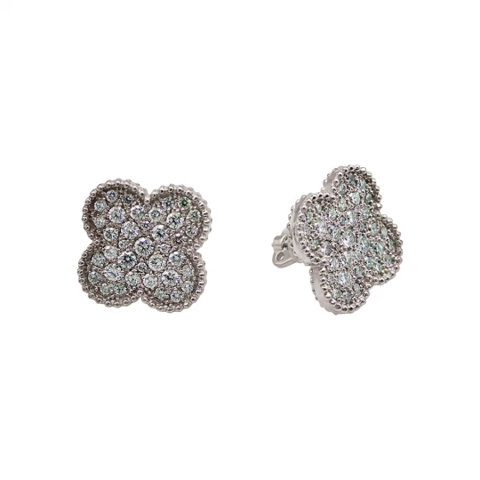 Earrings "Diamond flowers"