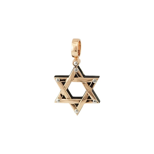 &quot;Star of David&quot; pendant on wooden base