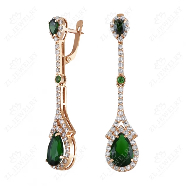 Earrings "Emerald desire""
