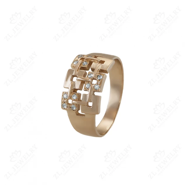 Ring &quot;Squares&quot; with stones